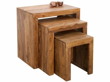 تصویر 2 از میز عسلی چوبی ساده با طراحی تمیز و یکدست